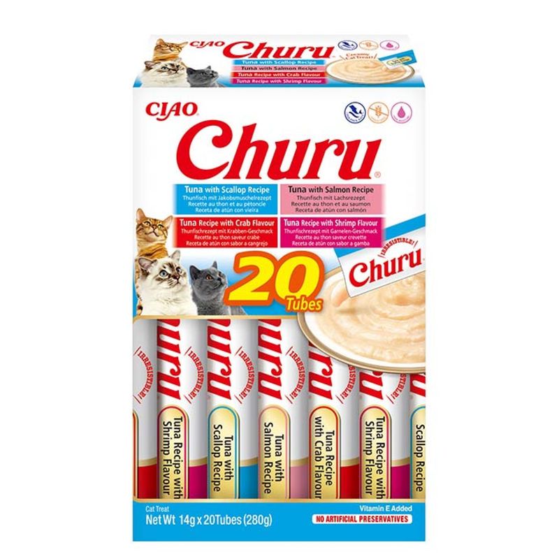 Inaba - Friandise pour chat - Churu Purée Multipack