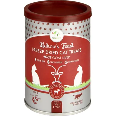 Pawfect - Friandises lyophilisées pour chats - Foie de Chèvre Pawfect - Friandises lyophilisées pour chats - Foie de Chèvre