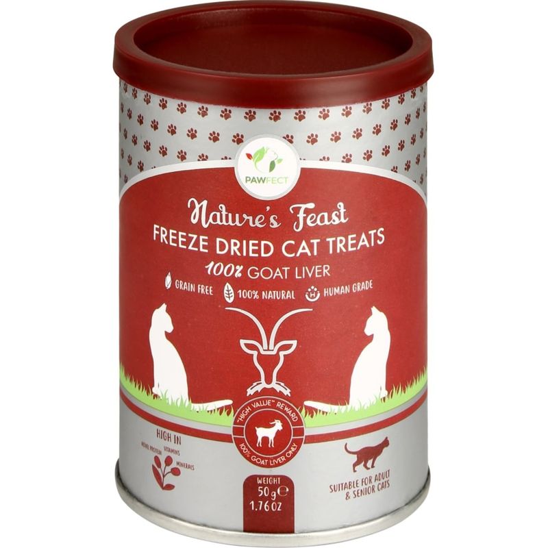 Pawfect - Friandises lyophilisées pour chats - Foie de Chèvre