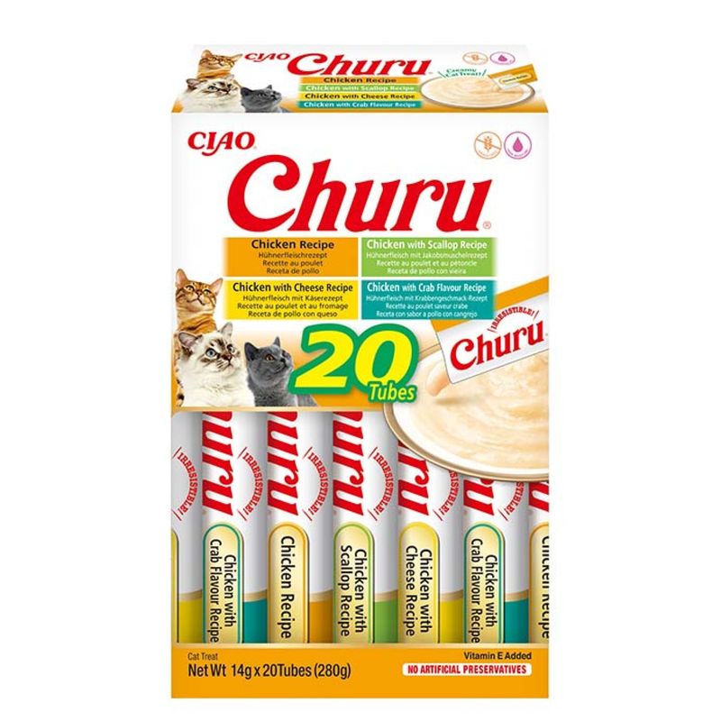 INABA - Friandise pour chat - Churu Purée Multipack Thon