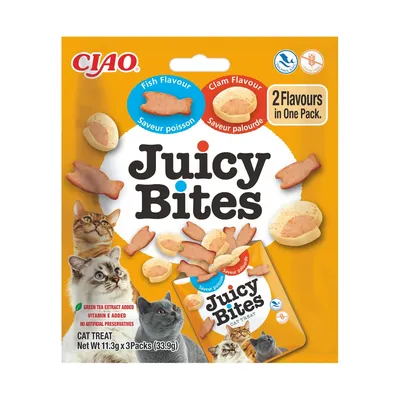Inaba - Friandise pour Chat - Juicy Bites Poisson et Moules