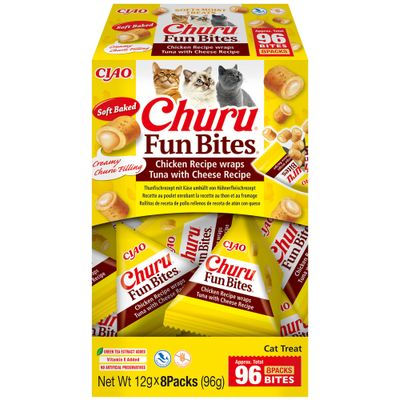 INABA Churu Fun Bites pour chats Poulet au thon et fromage
