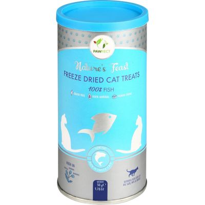 Pawfect - Friandises pour chats - Poisson lyophilisé 50g
