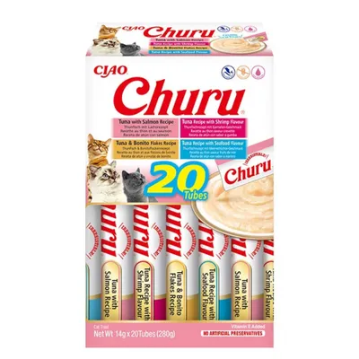 INABA - Friandise pour chat - Churu Purée Multipack Thon