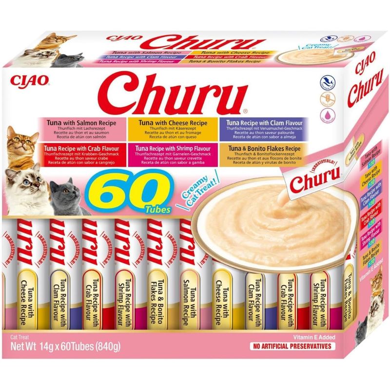 INABA - Friandises pour chats - Churu Purée Multipack Thon