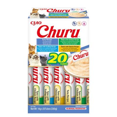 INABA - Friandise pour chat - Churu Purée Multipack Thon