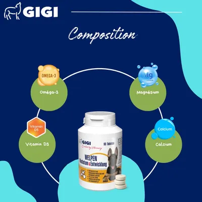 GIGI VET Croissance du Chiot – Dents & Articulations Fortes