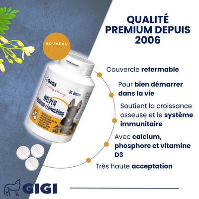 Croissance du Chiot – Dents & Articulations Fortes GIGI VET
