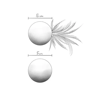 MariGold Balle à plumes pour chat en laine naturelle Ibis