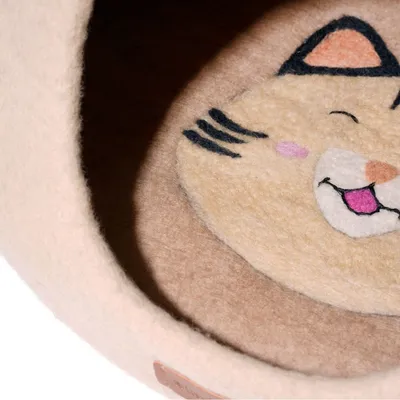 MariGold Coussin pour chat en feutre de laine doux Yeti-Joy