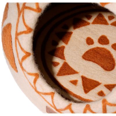 Lit pour chat en feutre de laine artisanal Stone-Paw