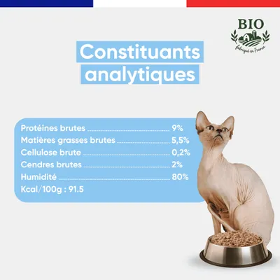 Felichef - Mousse Bio Sans Céréales au Saumon pour Chat (6 x 400gr)
