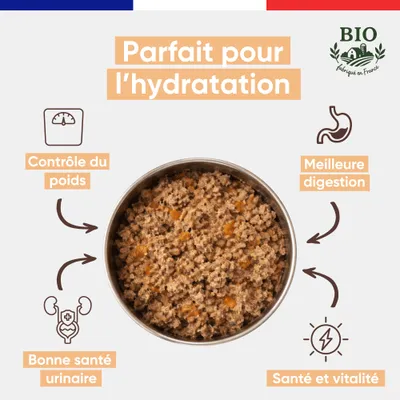 Felichef - Mousse Bio Sans Céréales à la Volaille pour Chat (6x 400 gr)