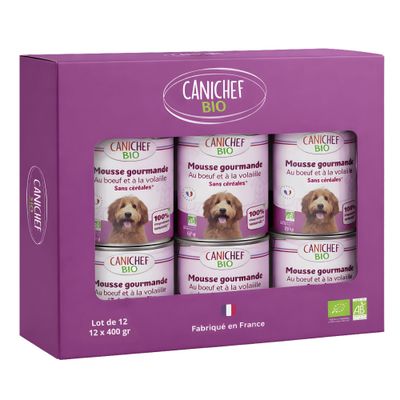 Canichef - Mousse Bio Sans Céréales Volaille Bœuf