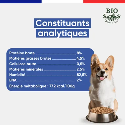 Canichef - Terrines Bio Sans Céréales Boeuf et Légumes