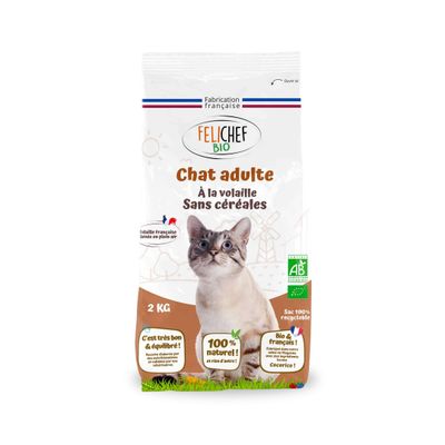 Canichef - Croquettes BIO Volaille Sans Céréales Chat Adulte