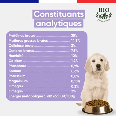 Canichef - Croquettes Bio Sans Céréales Volaille Chiot