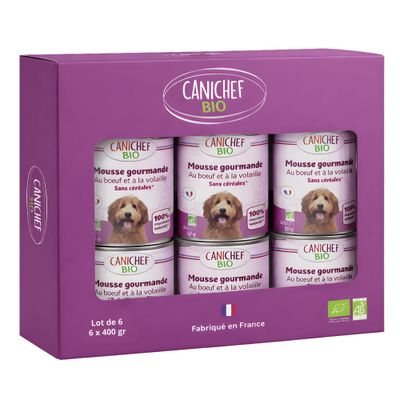 Canichef - Mousse Bio Sans Céréales Volaille Bœuf