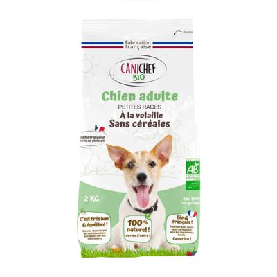 CANICHEF - Croquettes Bio Sans Céréales Volaille Chien Petite Taille
