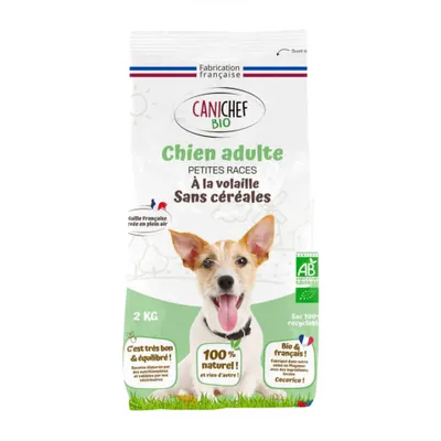 CANICHEF - Croquettes Bio Sans Céréales Volaille Petite Taille