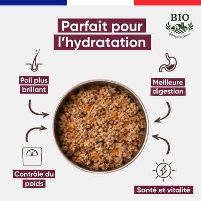Canichef - Terrines Bio Sans Céréales Volaille Légumes Chien