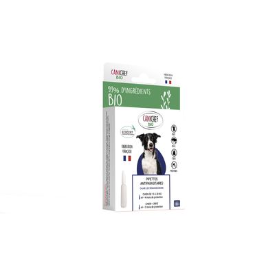 Canichef - Pipettes Antiparasitaires Bio Chien Moyenne et Grande Taille