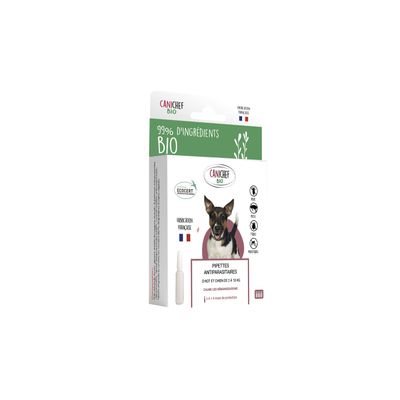 Canichef - Pipettes Antiparasitaires Bio Chiot et Petit Chien