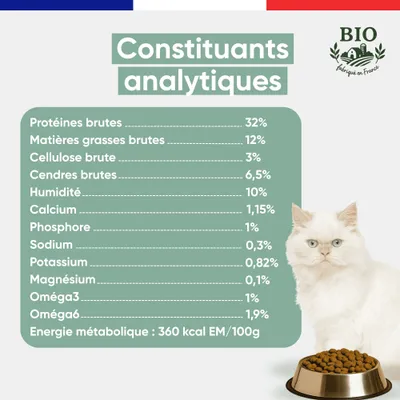 Felichef - Croquettes Bio Sans Céréales Volaille Senior