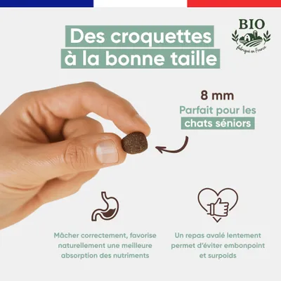 Felichef - Croquettes Bio Sans Céréales Volaille Senior