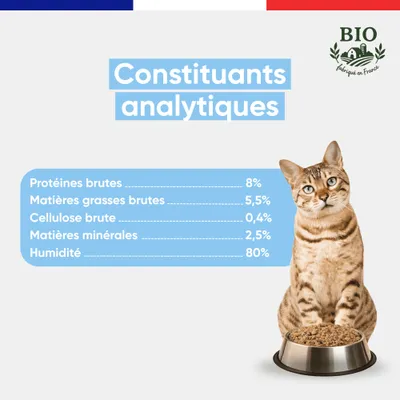 Felichef - Emincés Bio Saumon Légumes Chat