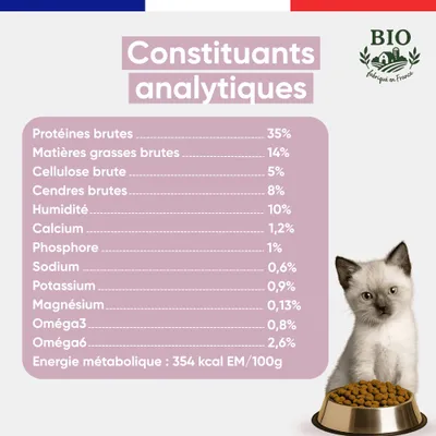 Felichef - Croquettes Bio Sans Céréales Volaille Chaton