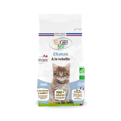 Felichef - Croquettes BIO Volaille Chaton Felichef - Croquettes BIO Volaille Chaton