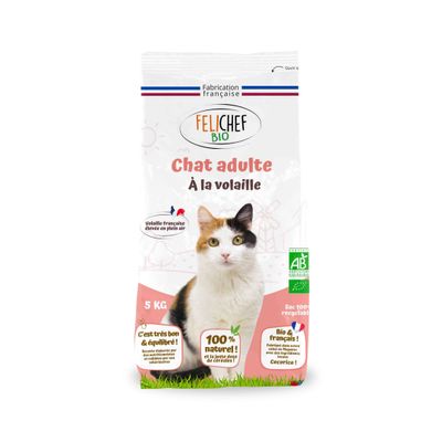 Felichef - Croquettes BIO Volaille Chat adulte