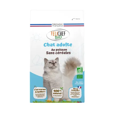 Felichef - Croquettes BIO Poisson Chat Stérilisé