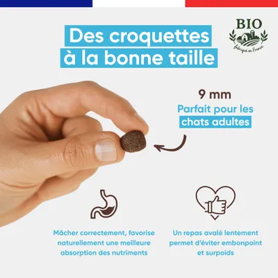 Felichef - Croquettes BIO Poisson Chat Stérilisé