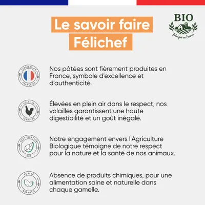 Felichef - Terrines Bio Truite Dinde Chat