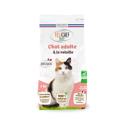 Felichef - Croquettes BIO Volaille Chat adulte Felichef - Croquettes BIO Volaille Chat adulte