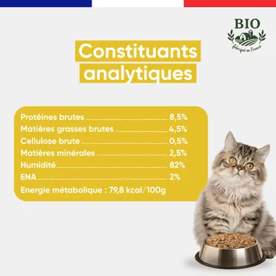 Felichef - Terrines Bio Sans Céréales Volaille et Légumes Chat