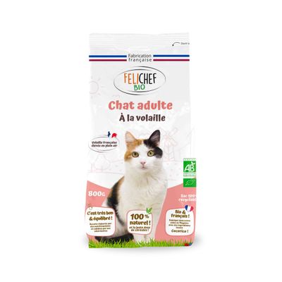 Felichef - Croquettes BIO Volaille Chat adulte