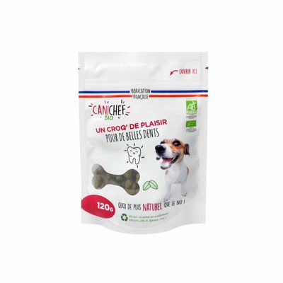 CANICHEF - Friandises Bio - Hygiène Bucco-Dentaire 120g