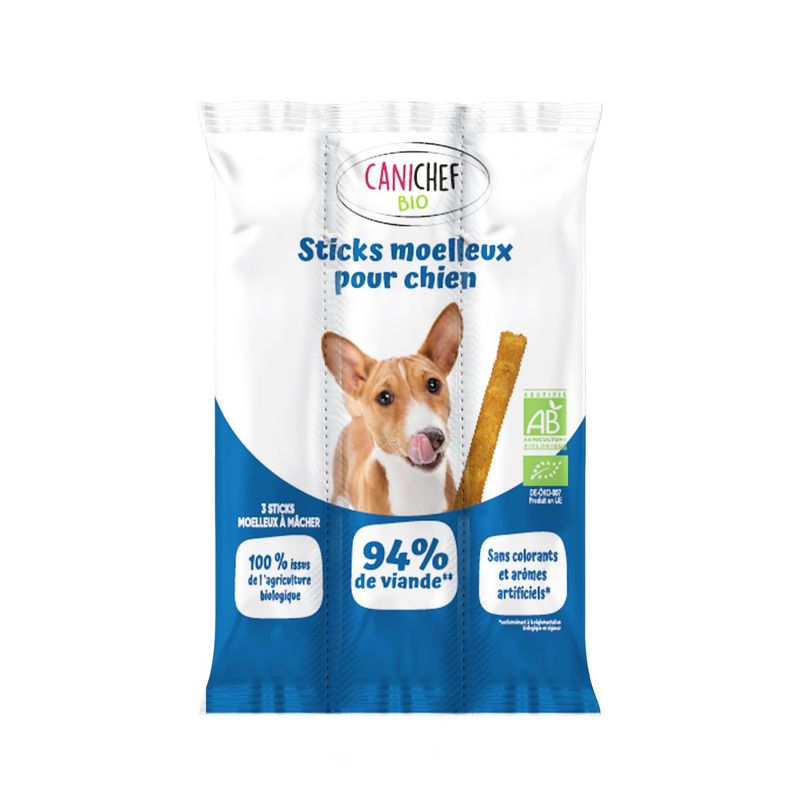Canichef - Bâtonnets à mâcher Bio Sans Céréales Poulet