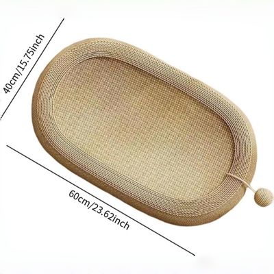 MCBOSON Lit Griffoir Ovale pour Chats : Avec Balle Interactive, 4 en 1