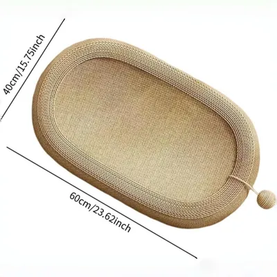 MCBOSON Lit Griffoir Ovale pour Chats : Avec Balle Interactive, 4 en 1