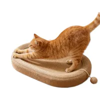 MCBOSON Lit Griffoir Ovale pour Chats : Avec Balle Interactive, 4 en 1