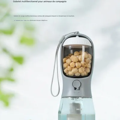 FurryFusion Bouteille d'eau multifonctionnelle pour animaux de compagnie