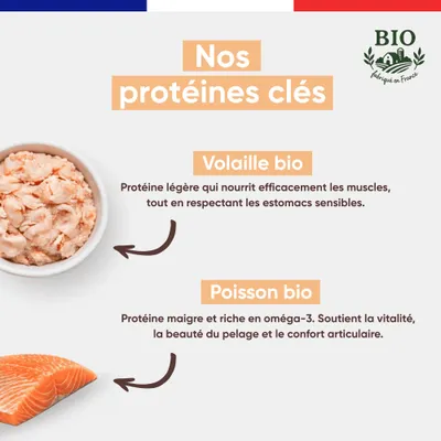 Felichef - Mousse Bio Sans Céréales Volaille Chat