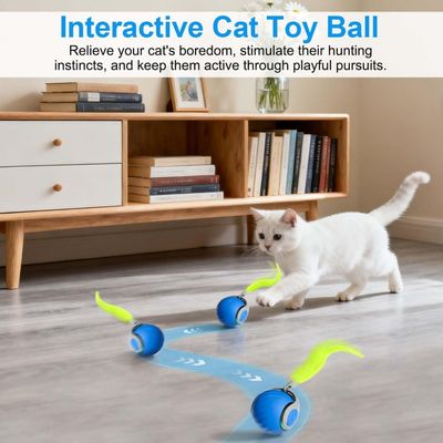 MCBOSON Balle Interactive Chat Luciole : 3 Modes, Rechargeable & Amovible