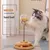 FurryFusion Jeu intelligent pour chat: boule à nourriture bascule en bois