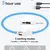 Collier LED Chien Bleu Rechargeable USB-C, 3 Modes, Tous Tailles