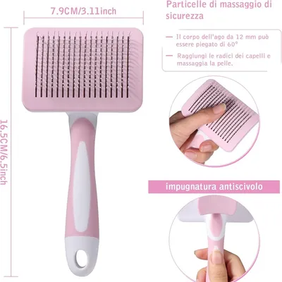 MCBOSON Brosse 2 en 1 pour Chiens & Chats : Élimine Poils + Massage
